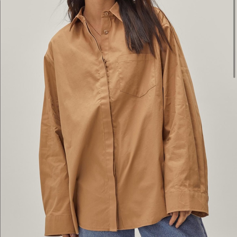 Oversized poplin shirt